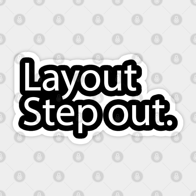 Layout Step out. Sticker by FlexiblePeople